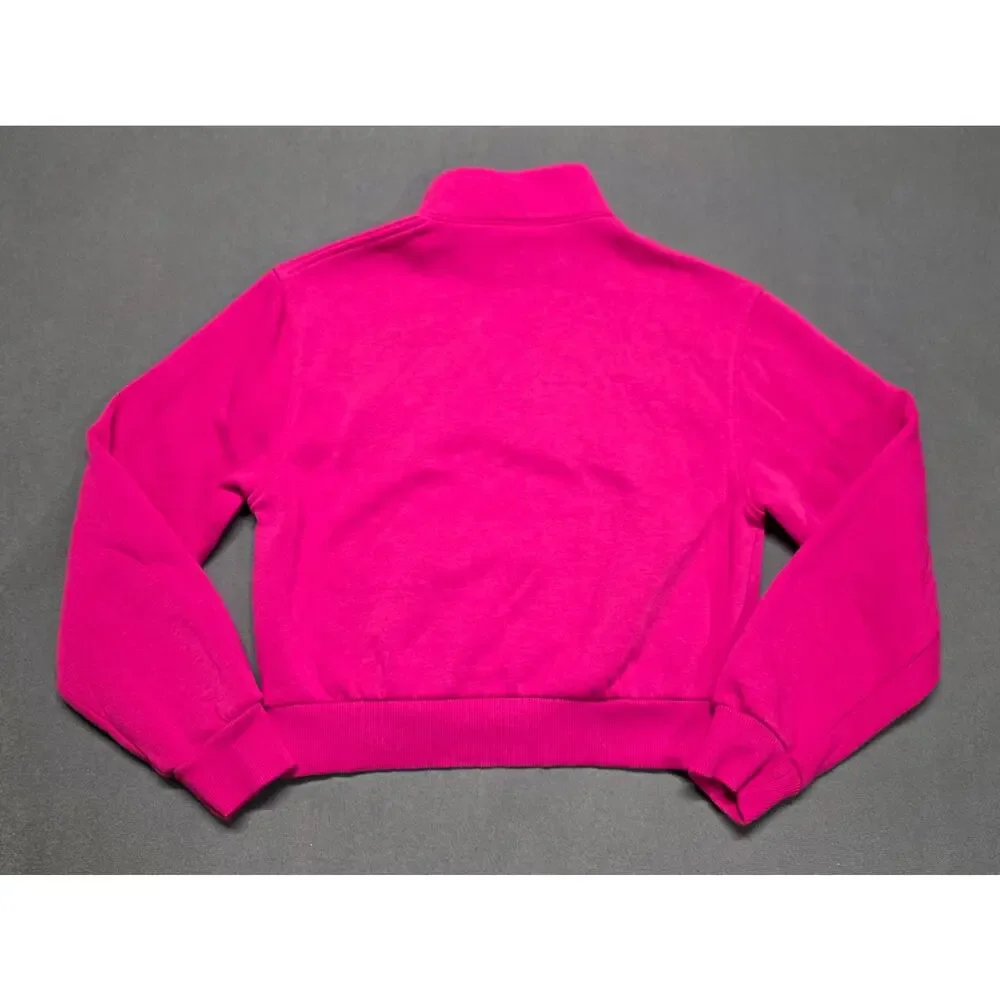 Nike Girls Cropped Pink Hoodie 10-11 Years Logo Soft Casual Medium